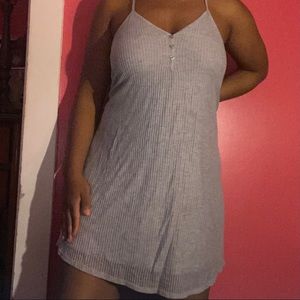 Ribbed Heather Grey Dress 💨